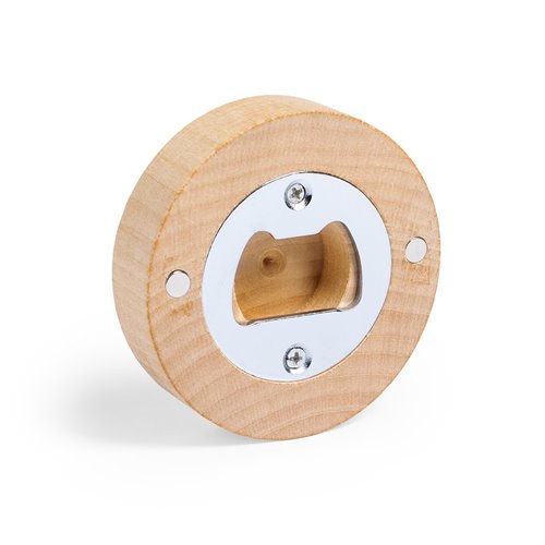 Apri-bottiglia magnetico in legno